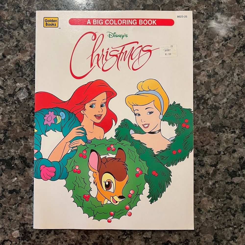 Vintage 1995 Disney Christmas Coloring Book (x-123)